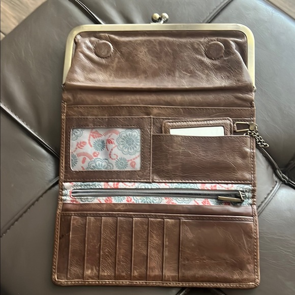Vintage HOBO Brown Leather Wallet with ID Holder - Picture 7 of 12